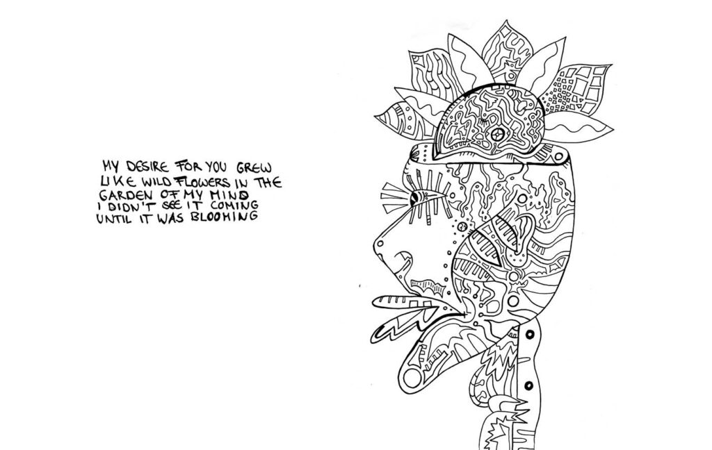 Spread from Love on Society book