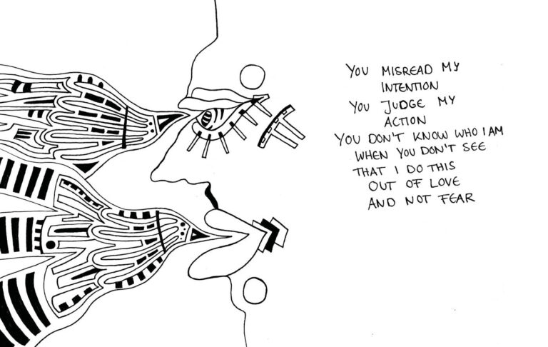 Spread from Love on Society book
